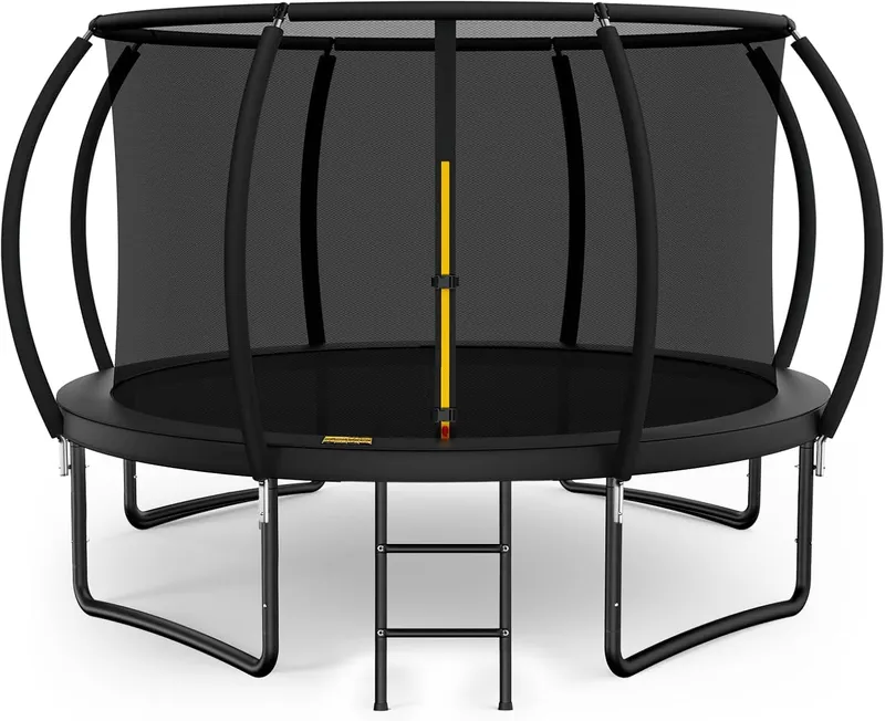 ARMY VANCA 12FT Outdoor Trampoline with Enclosure Net